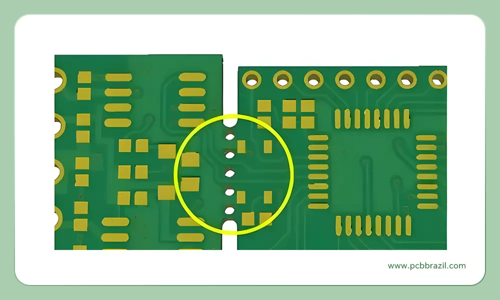 Painel PCB-Roteamento de abas