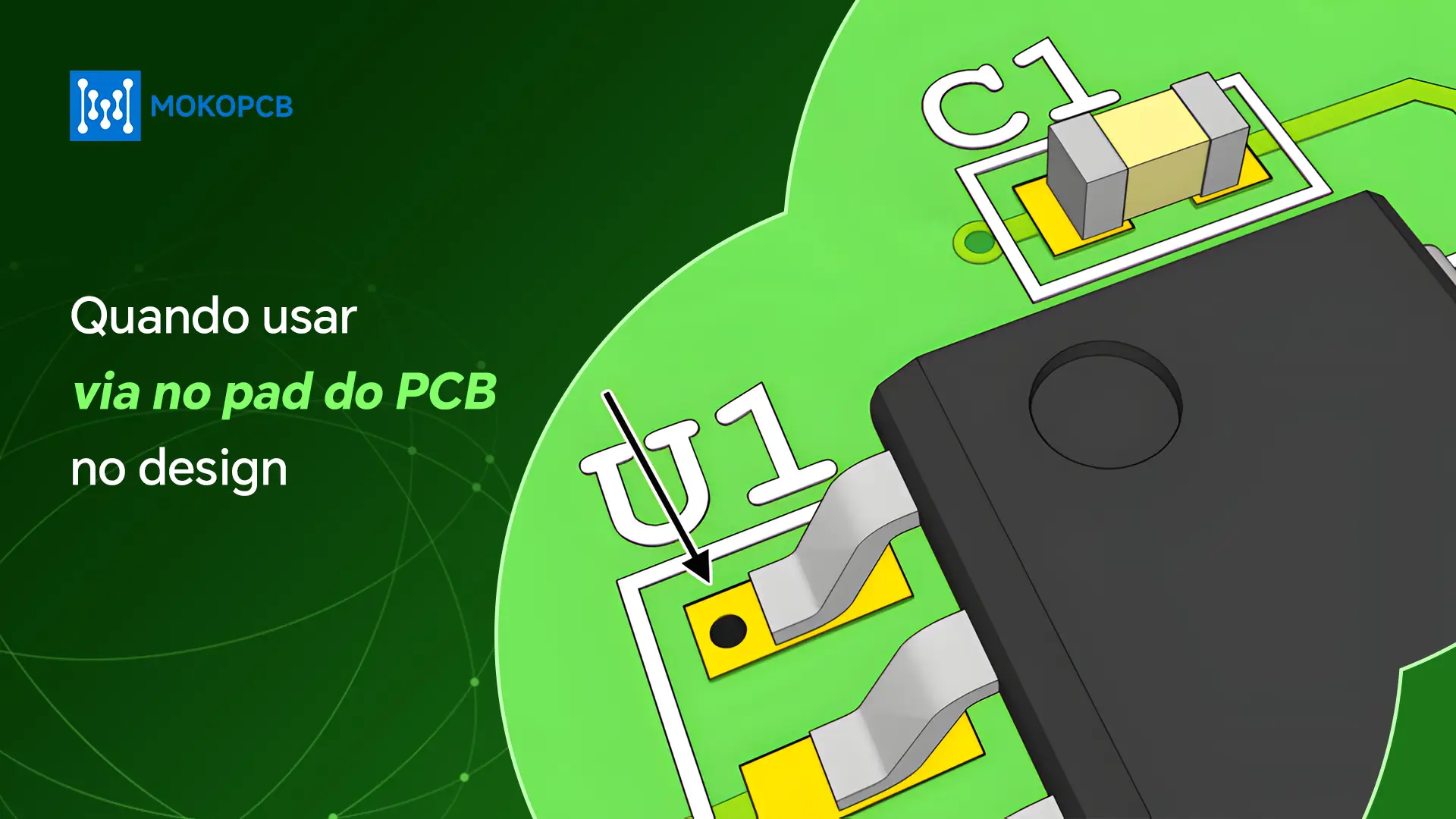 Quando usar via no pad do PCB no design-banner do blog