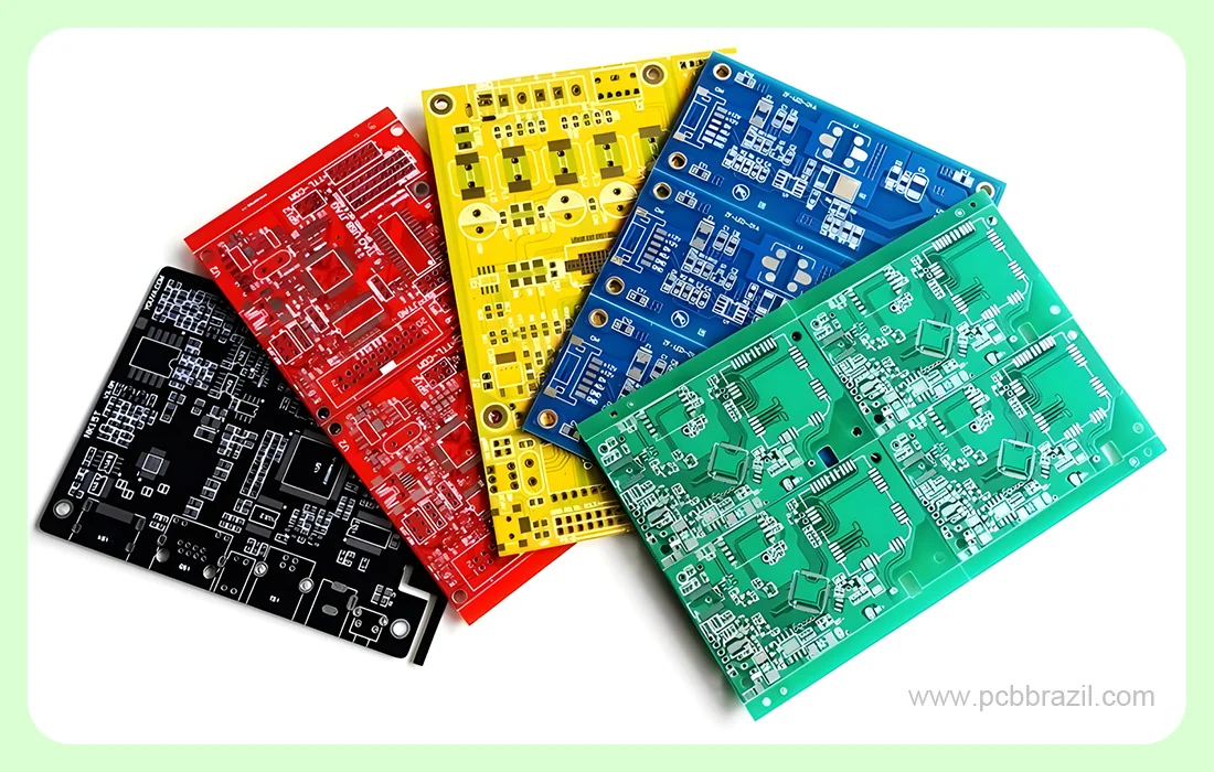 Cores comuns da máscara de solda